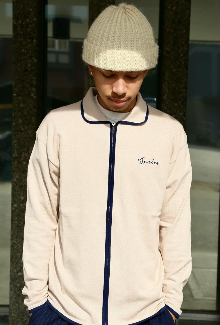 Knitted Script Shirt - Off White