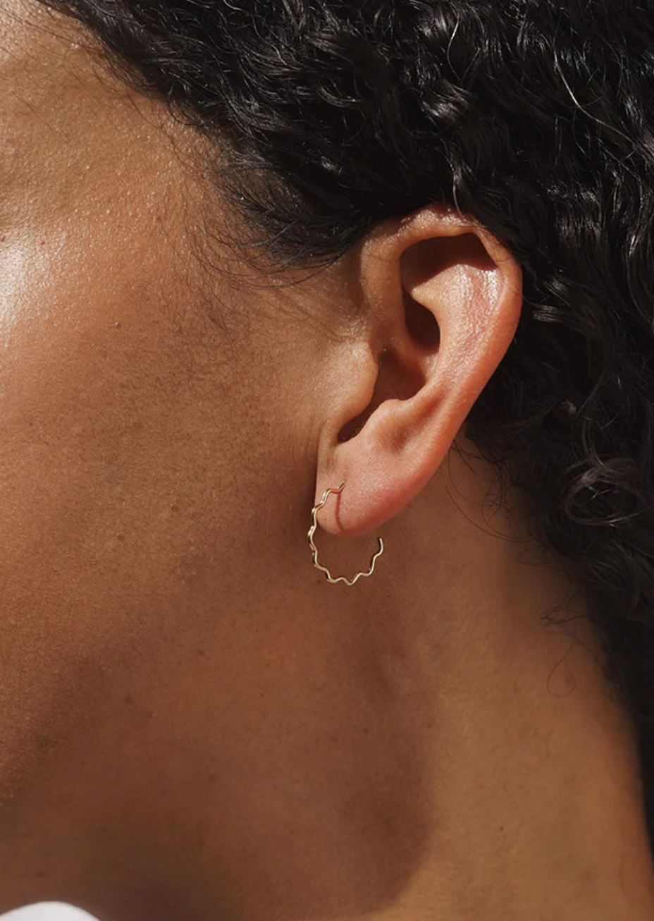 Krinkle Earrings Small - Gold