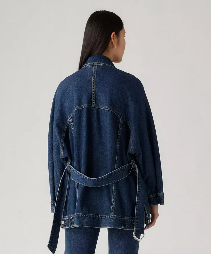 Belted Dolman Trucker Jacket