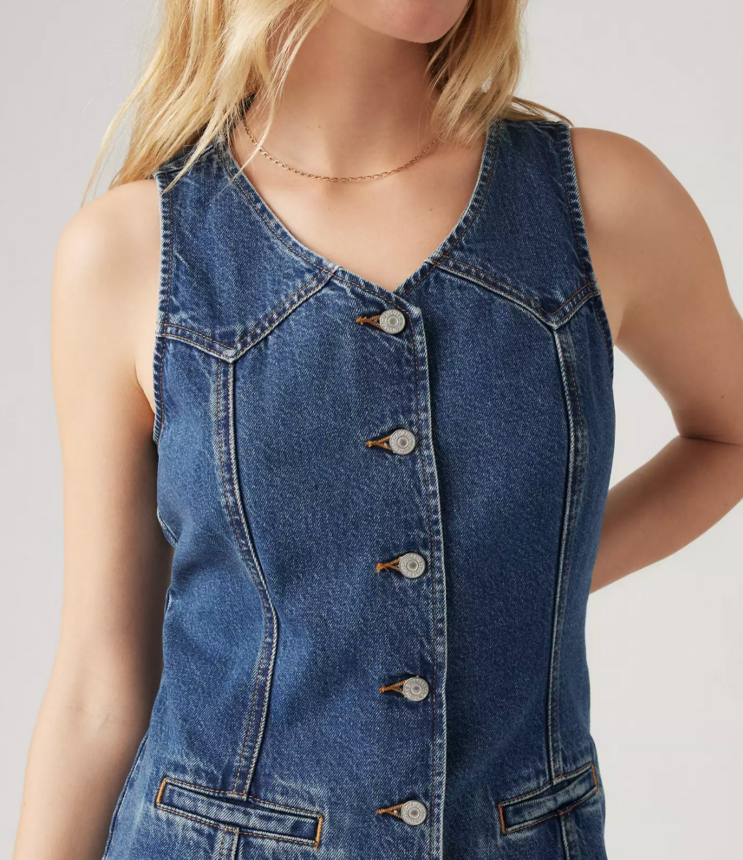 Longline Denim Vest - Enchantment