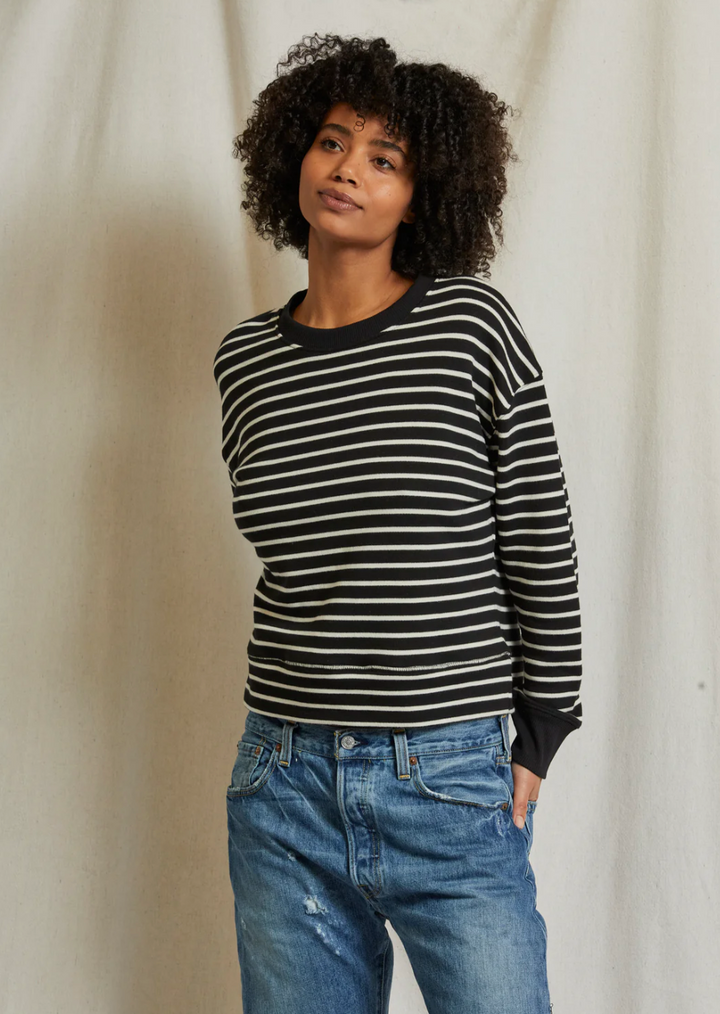 Tyler Pullover - Black / Natural Stripe