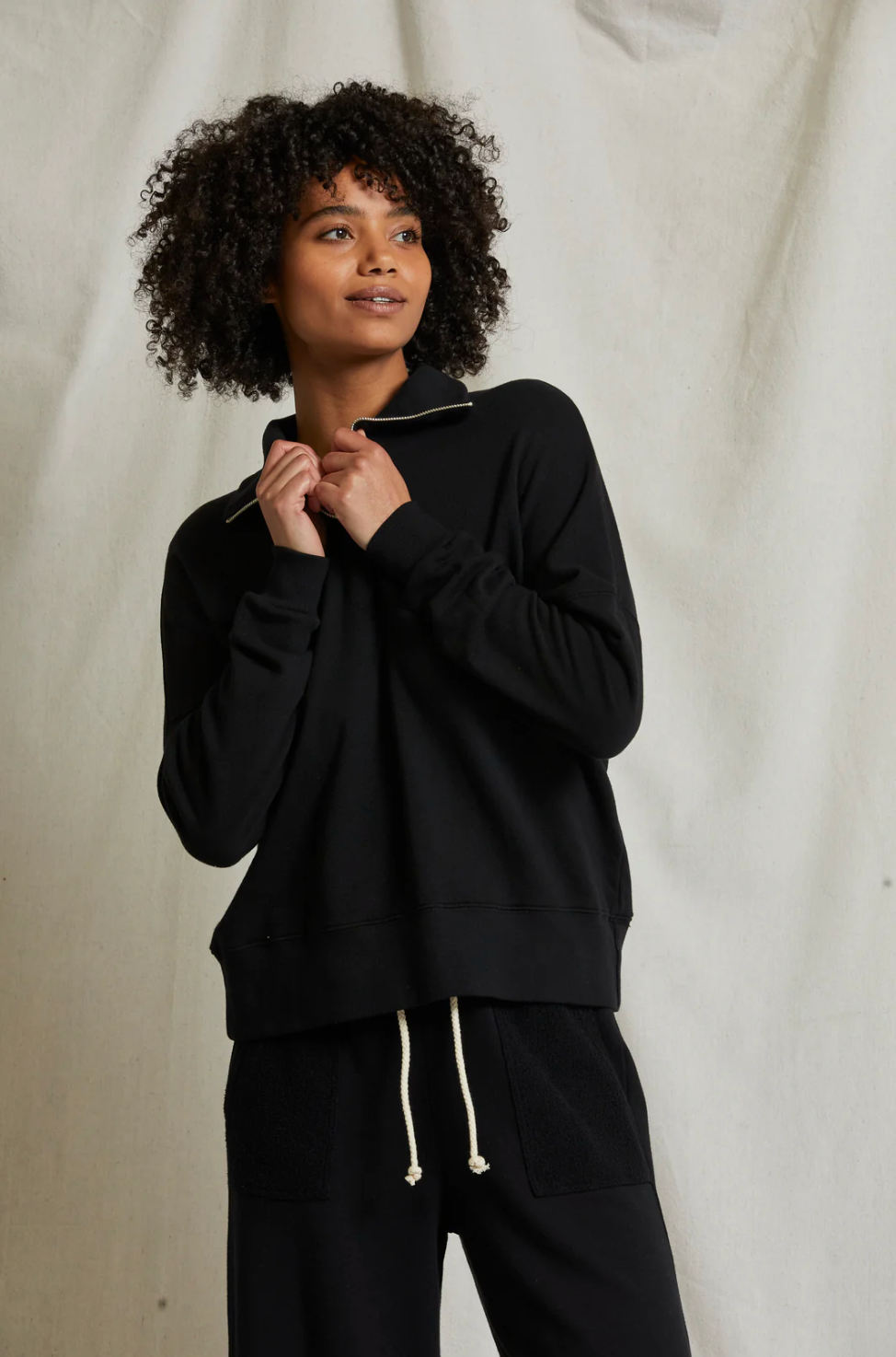 Maren Half Zip - True Black