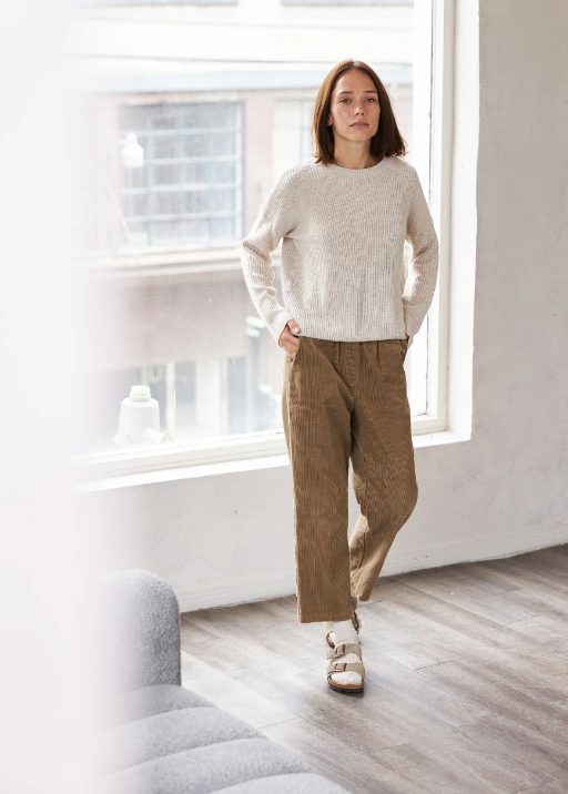 Corduroy Crop Pant - Acorn