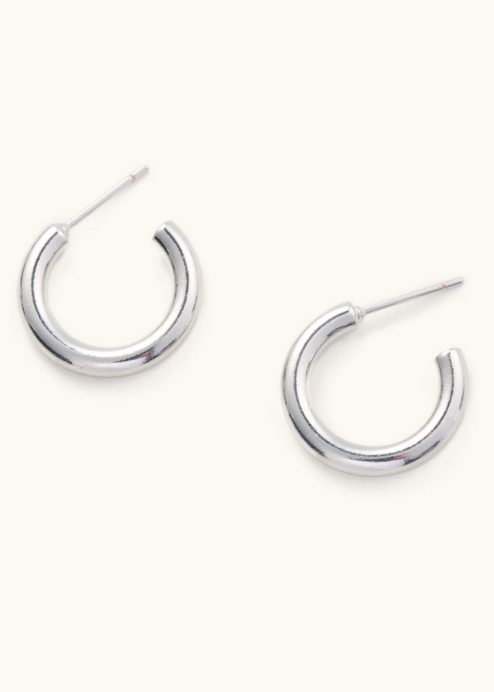 Tessa Tube Hoops - Silver