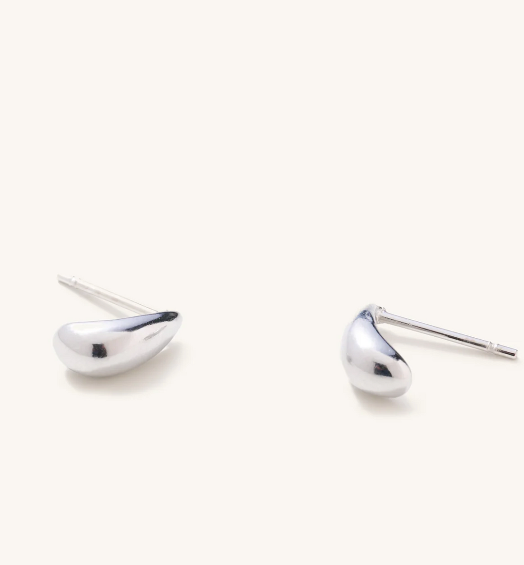 Mini Teardrop Studs - Silver