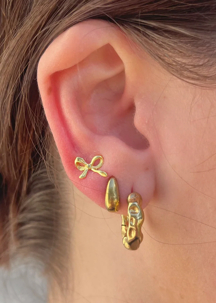 Mini Teardrop Studs - Gold