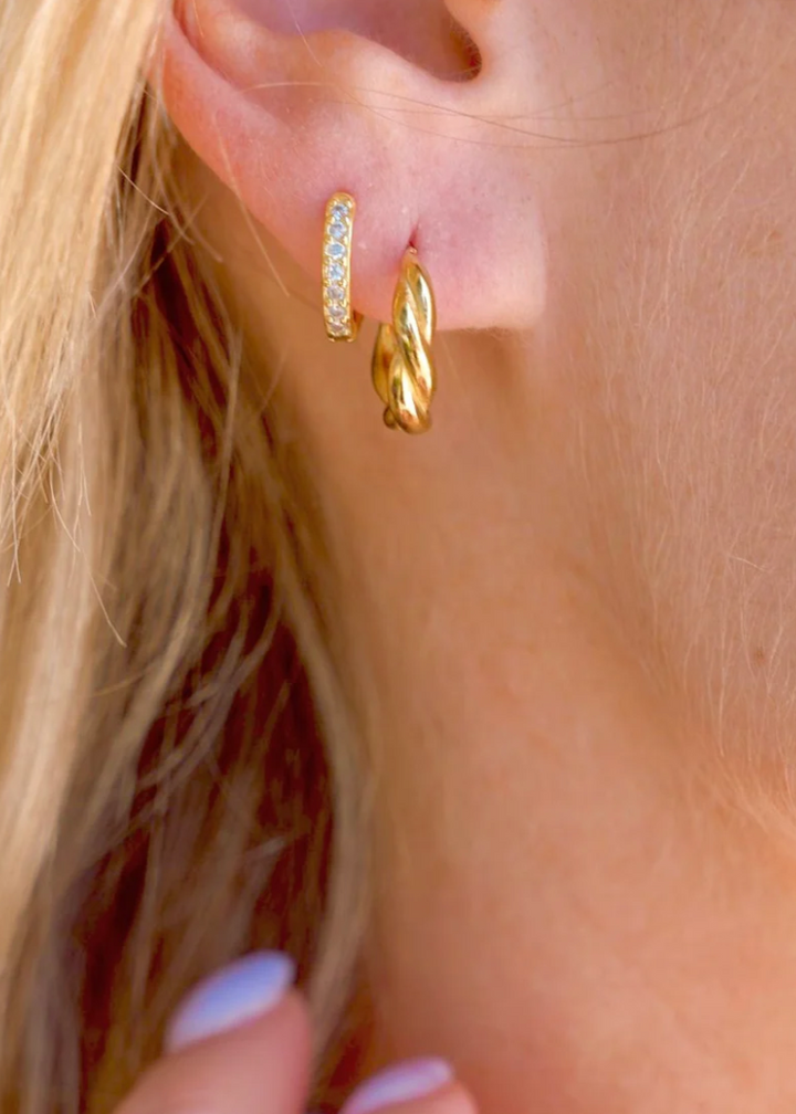 Capri Twist Hoops - Gold