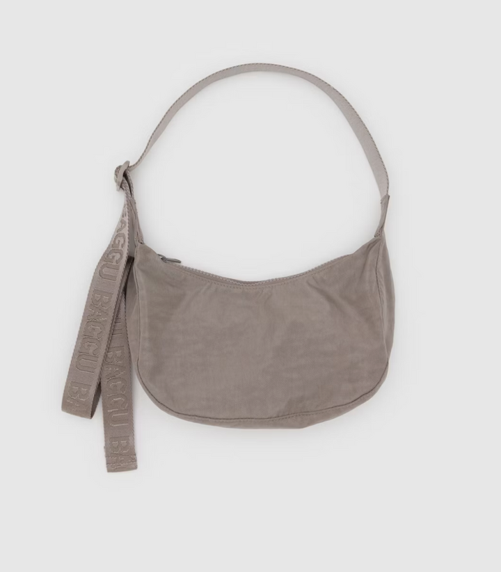 Small Nylon Crescent Bag - Dove