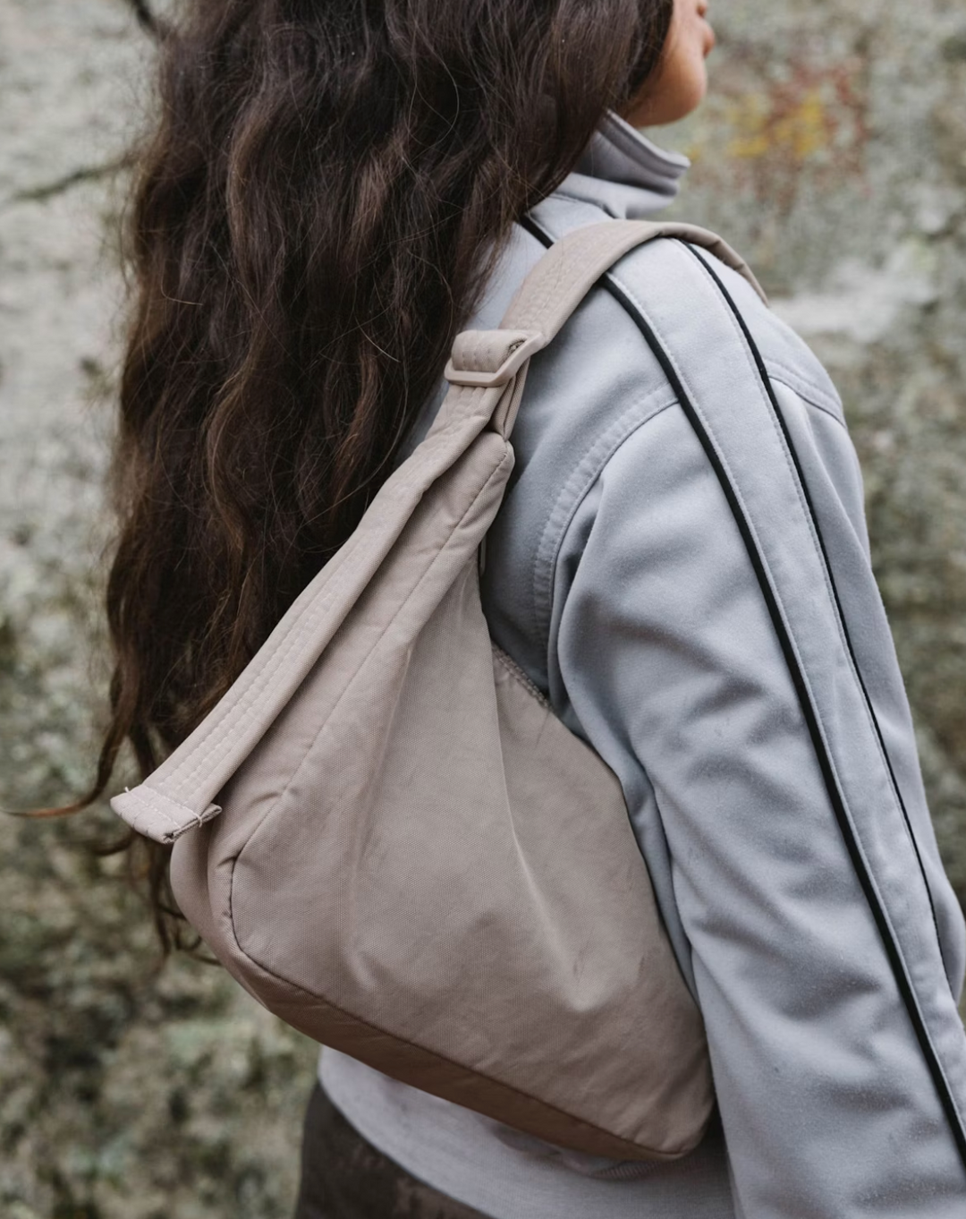 Mini Nylon Shoulder Bag - Dove