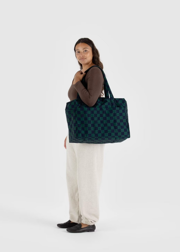 Cloud Carry On - Navy + Green Check