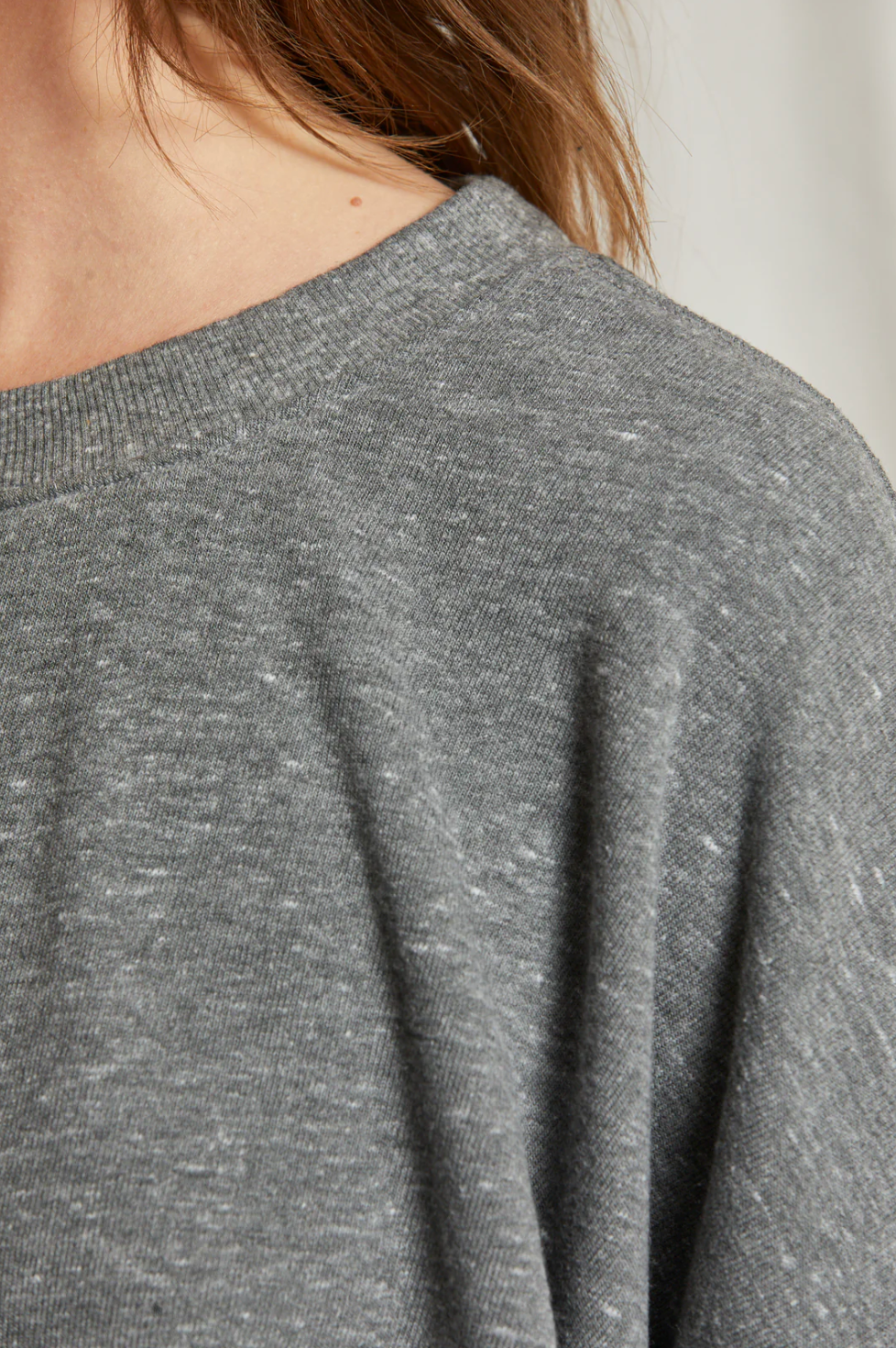 Nelly Oversized Crew - Heather Grey