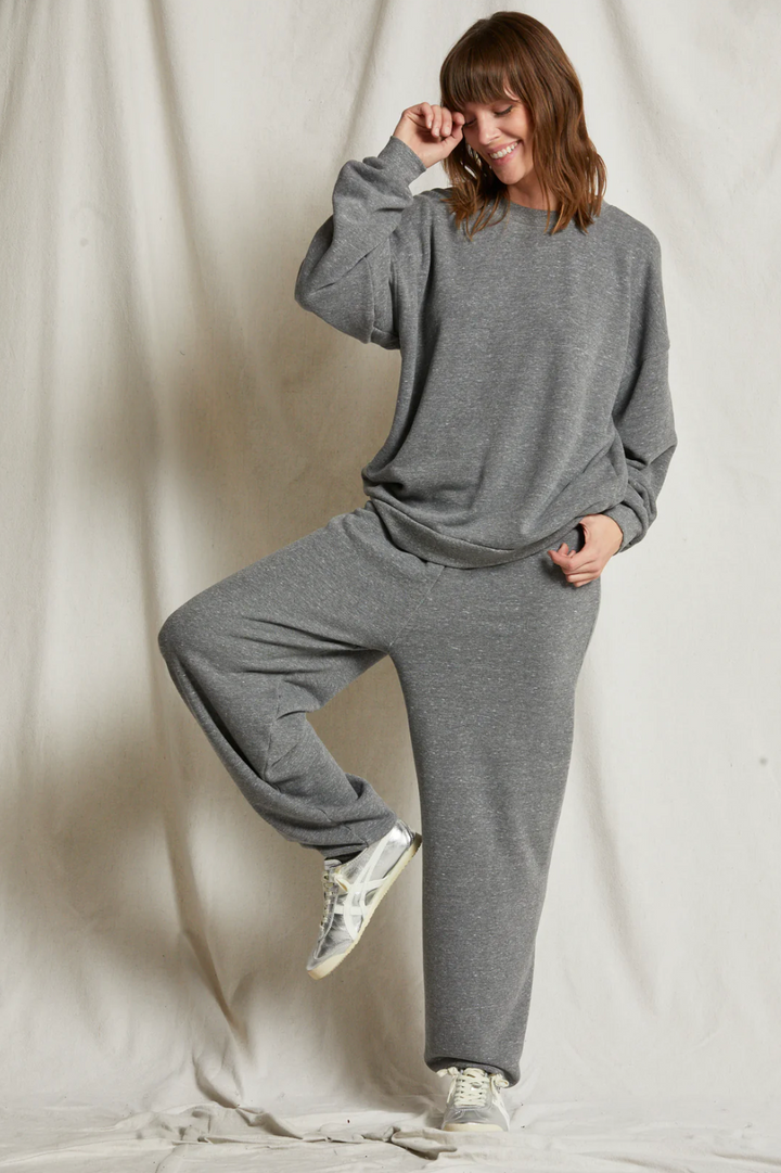 Nelly Oversized Crew - Heather Grey