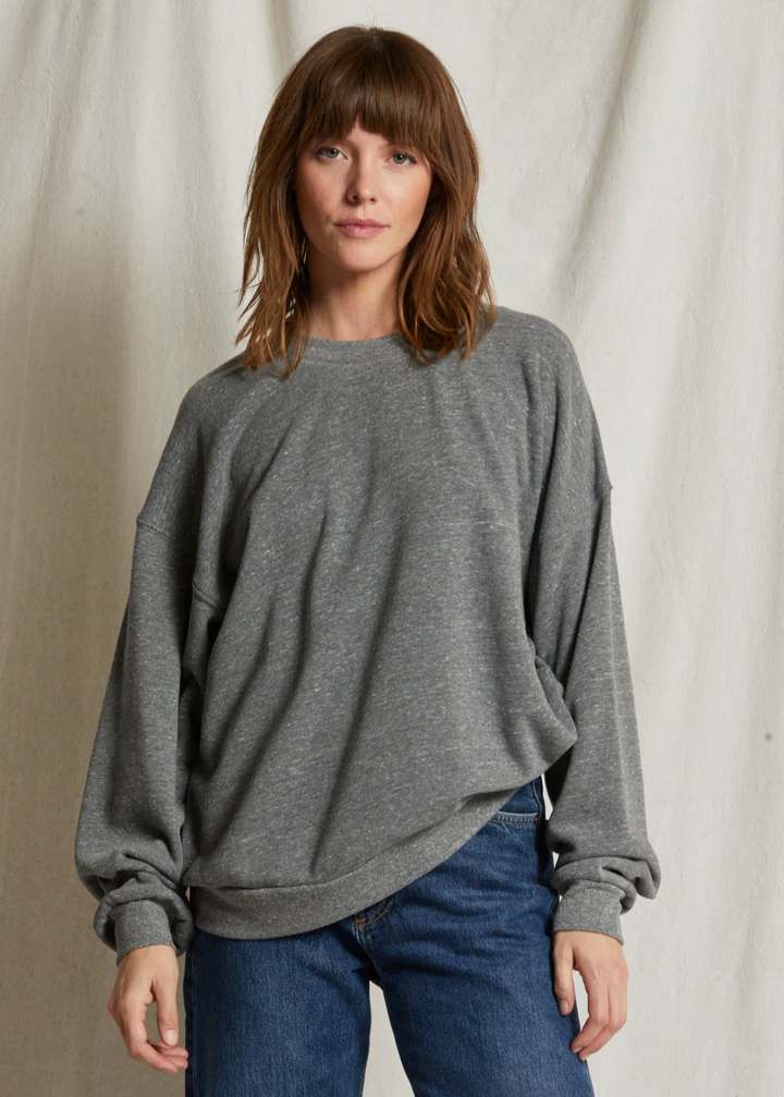 Nelly Oversized Crew - Heather Grey