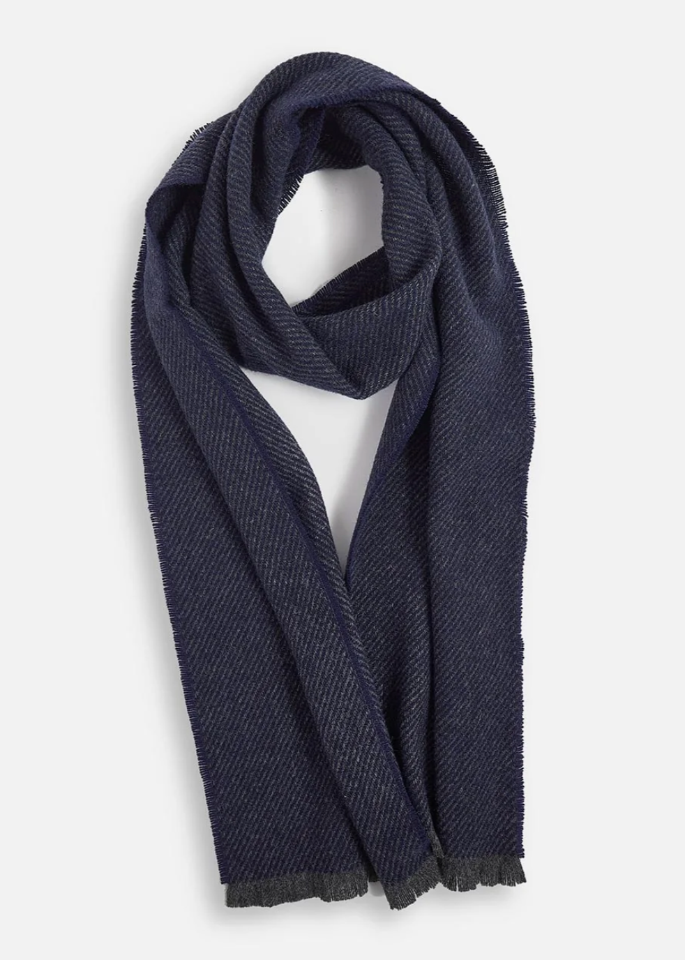 Grange Lambswool Scarf - Navy