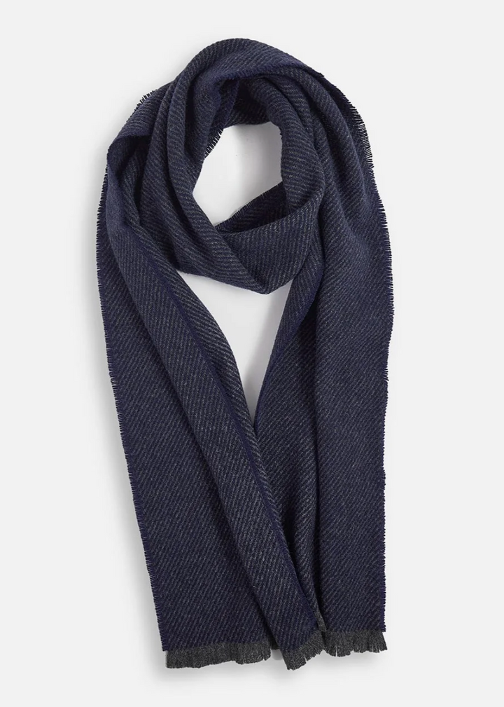 Grange Lambswool Scarf - Navy