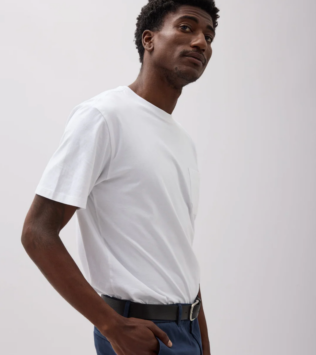 Pima Pocket Tee - White