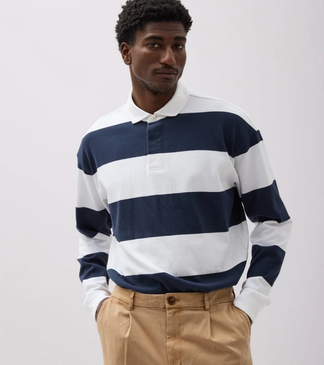 Rugby Polo - Blue Nights Stripe