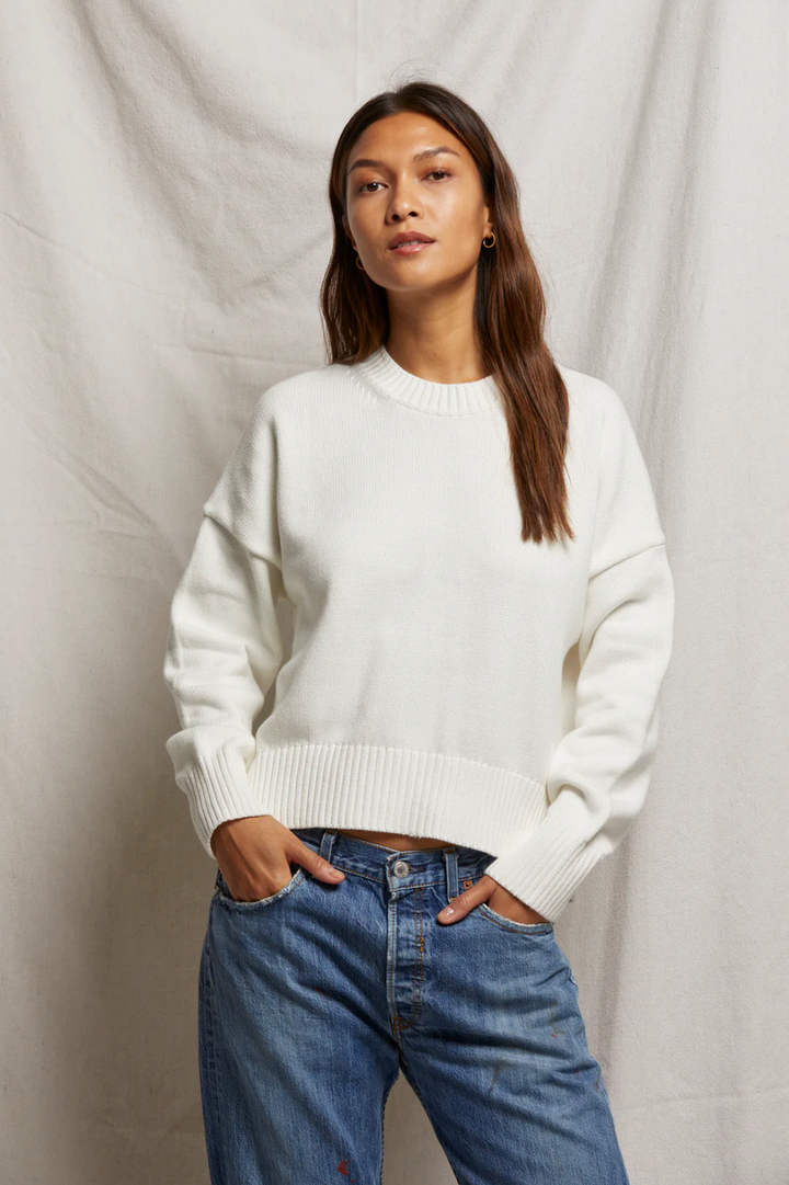 Janet Crewneck Sweater - White