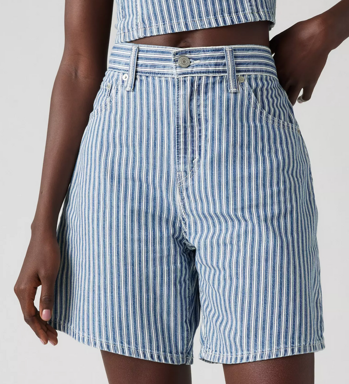 High Baggy Short - Mischa Stripe