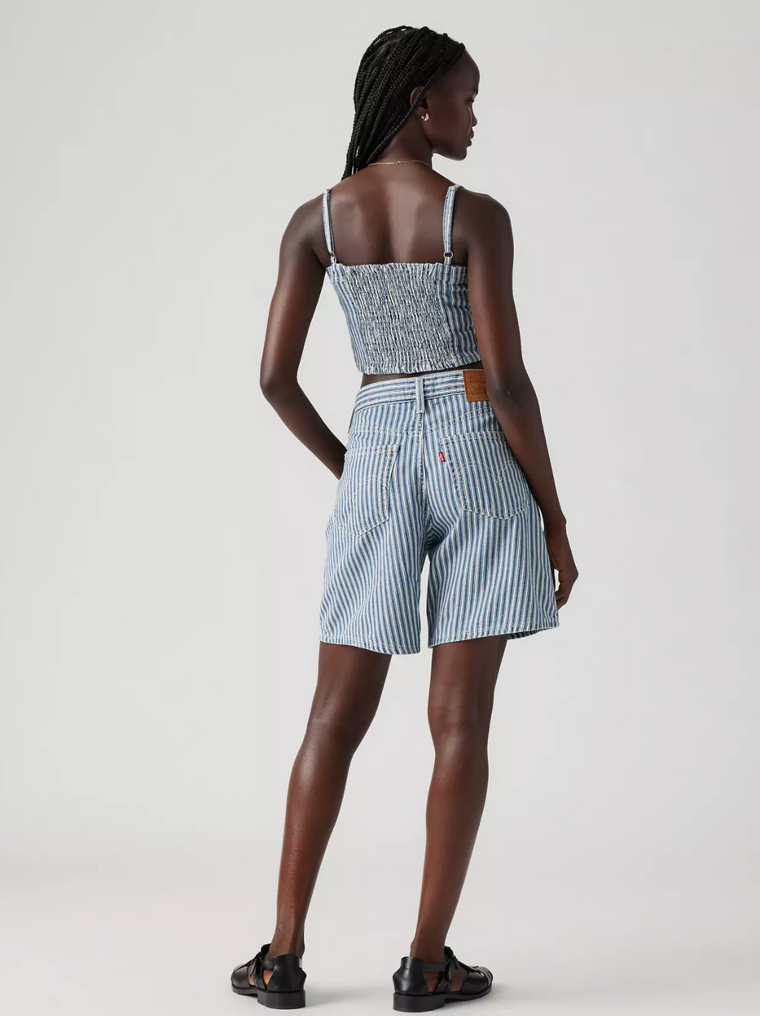 High Baggy Short - Mischa Stripe