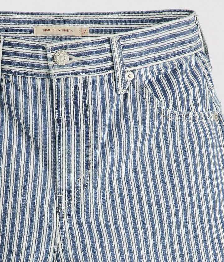 High Baggy Short - Mischa Stripe