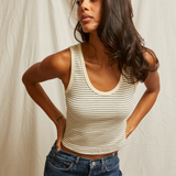 Blondi Rib Tank - Navy Stripe