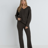 Adele Oversized L/S Knit Top - Graphite