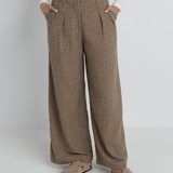 Mollie Check Pant - Chocolate