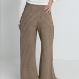 Mollie Check Pant - Chocolate