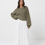 Classic Knit Jumper - Olive