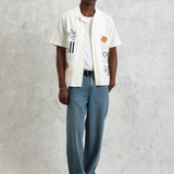 Didcot Abstract Applique Shirt - Ecru / Multi