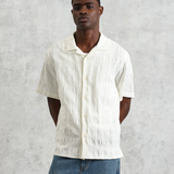 Didcot Seersucker Waffle Shirt - Ecru