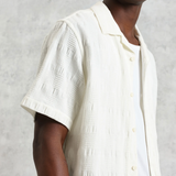 Didcot Seersucker Waffle Shirt - Ecru