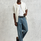 Didcot Seersucker Waffle Shirt - Ecru