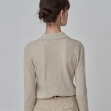Classic Polo Sweater - Oatmeal