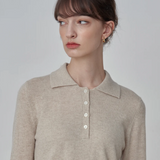 Classic Polo Sweater - Oatmeal