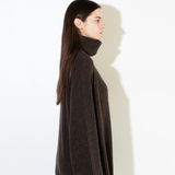 Ribbed Turtleneck - Brown