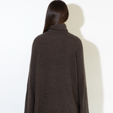 Ribbed Turtleneck - Brown