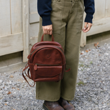 Leather Mini Backpack - Brandy