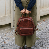 Leather Mini Backpack - Brandy