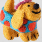 Felt Ornament - Dog Present