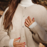 Amélie Alpaca Cardigan - Smoke