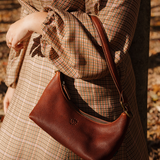 Leather Crescent Bag - Brandy