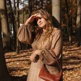 Leather Crescent Bag - Brandy