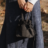 Nylon Drawstring Bag - Black