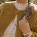 Rae Necklace - Gold / White