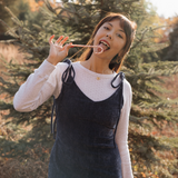 Long Velvet Dress - Blue