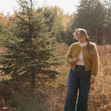 Leila Mohair Cardigan - Bistro Yellow