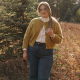 Leila Mohair Cardigan - Bistro Yellow