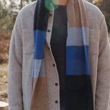 Rona Brushed Scarf - Blue Combo